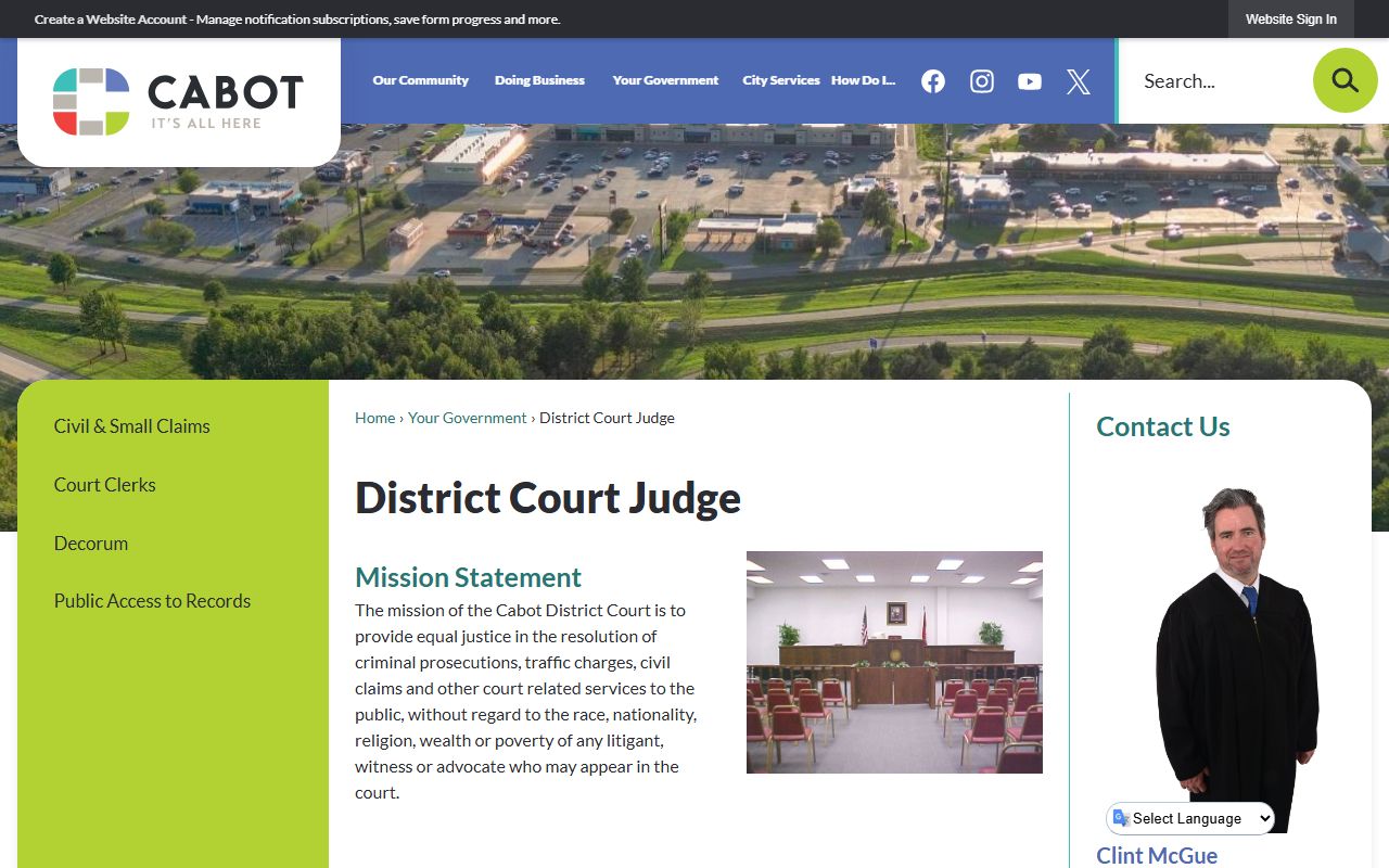 Cabot Arkansas bankruptcy records district court page