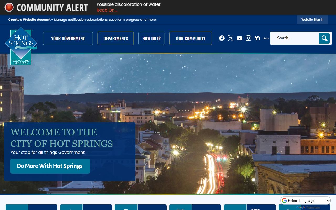 Hot Springs Arkansas city government bankruptcy records reference