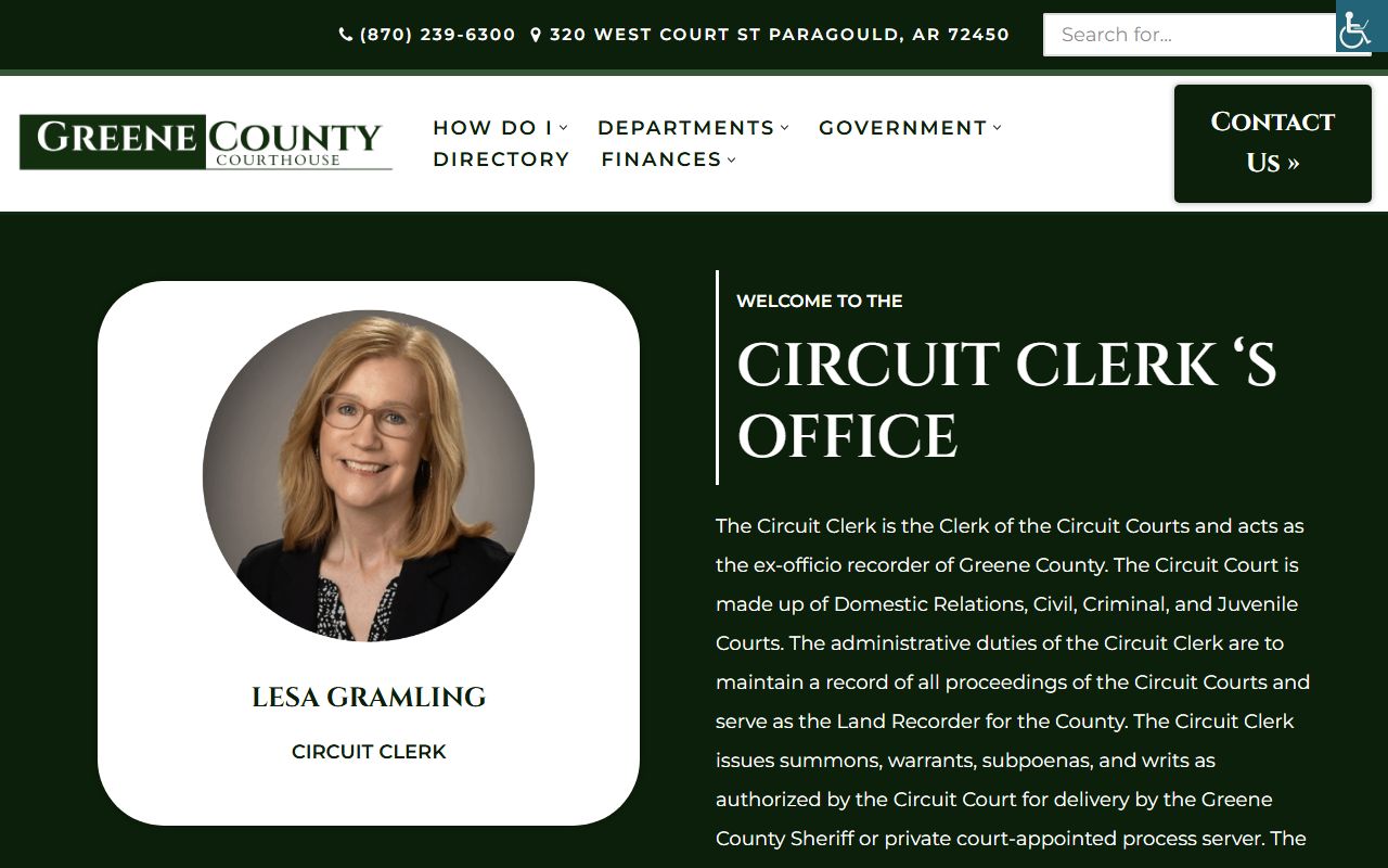 Paragould Arkansas Greene County Circuit Clerk bankruptcy records