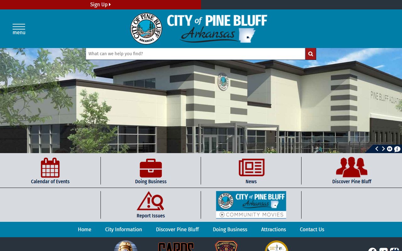 Pine Bluff Arkansas city government bankruptcy records reference