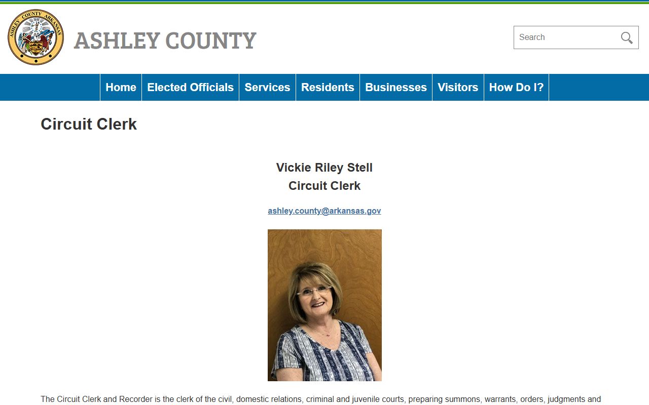 Ashley County circuit clerk county page bankruptcy records