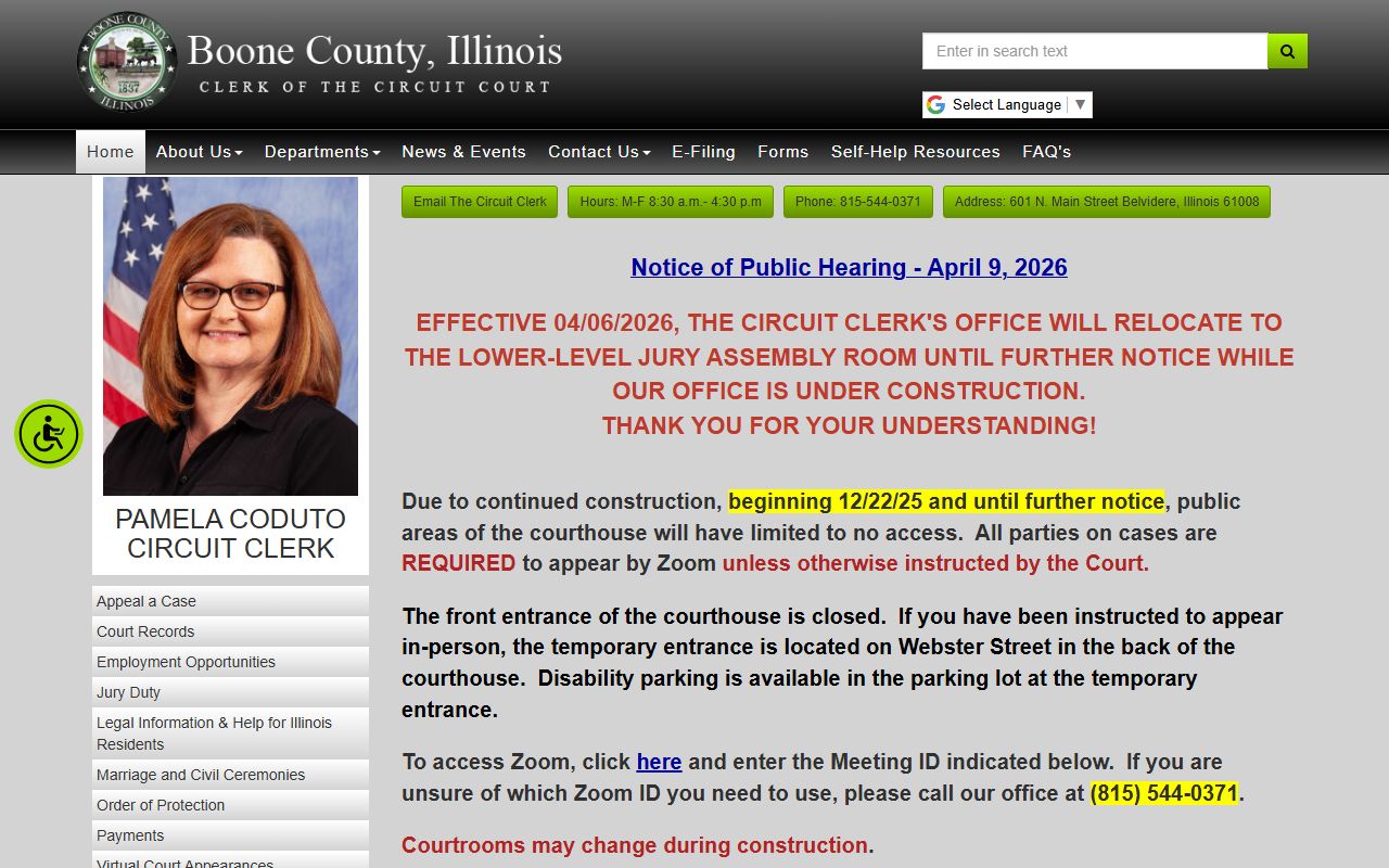 Boone County bankruptcy records circuit clerk website