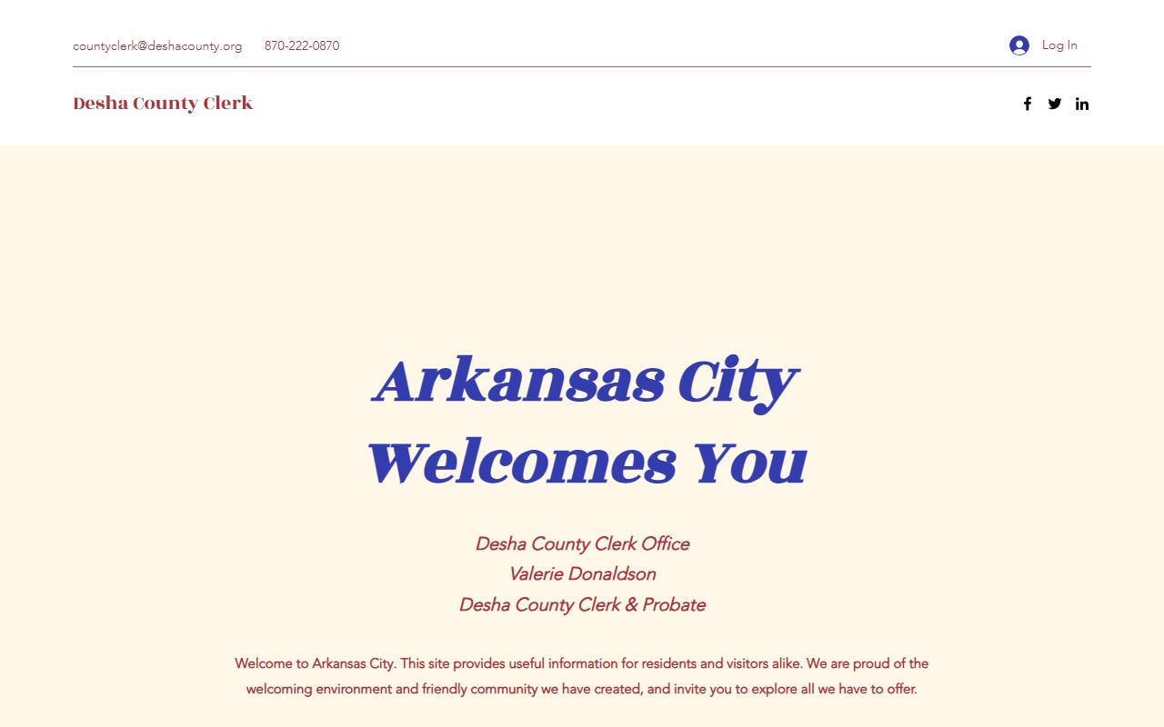 Desha County bankruptcy records clerk website