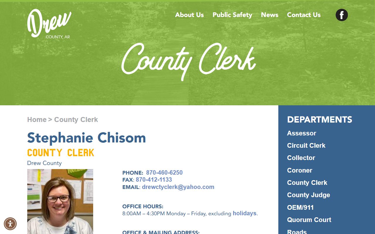 Drew County County Clerk office records