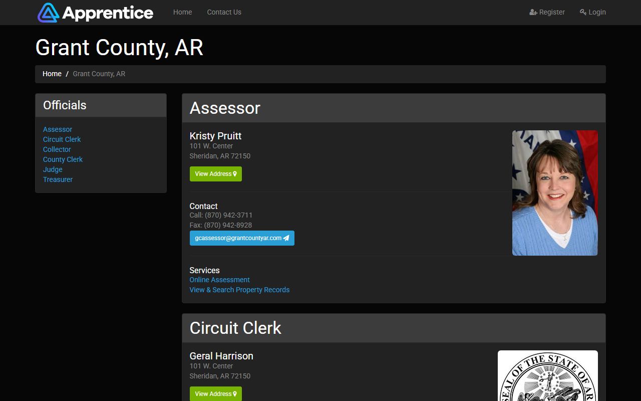 Grant County mobile services records portal