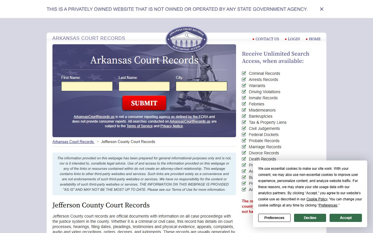 Jefferson County bankruptcy records search
