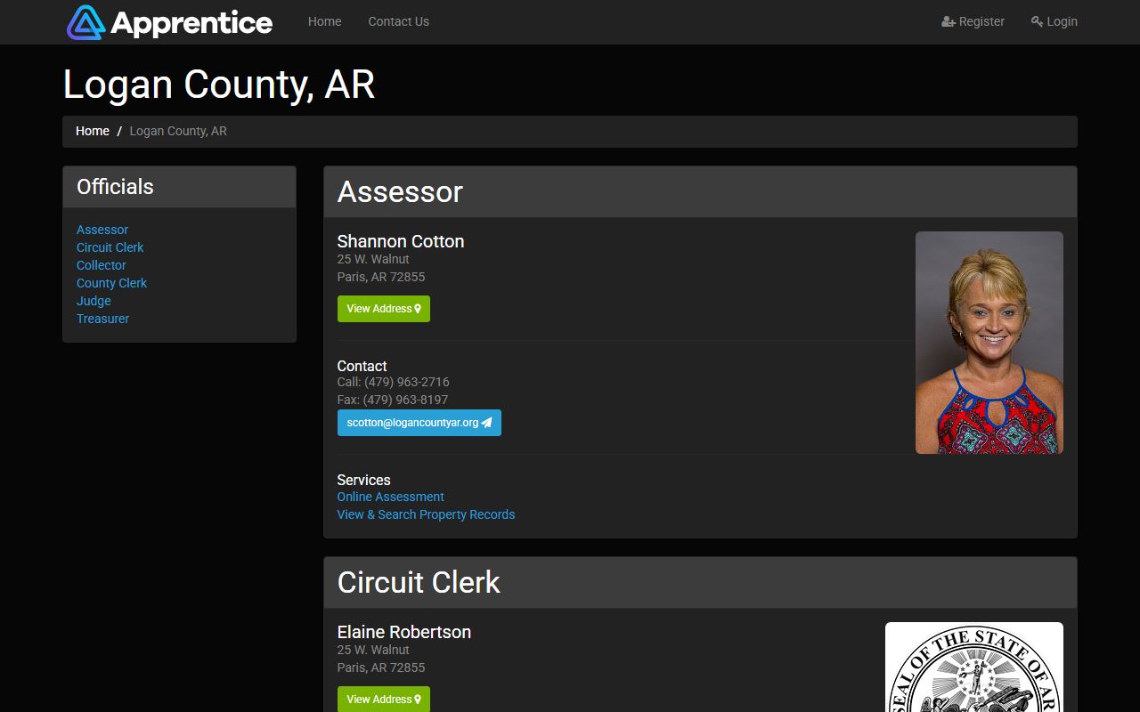 Logan County court service portal