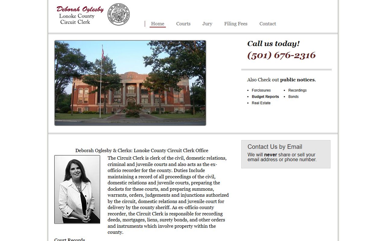 Lonoke County bankruptcy circuit clerk records