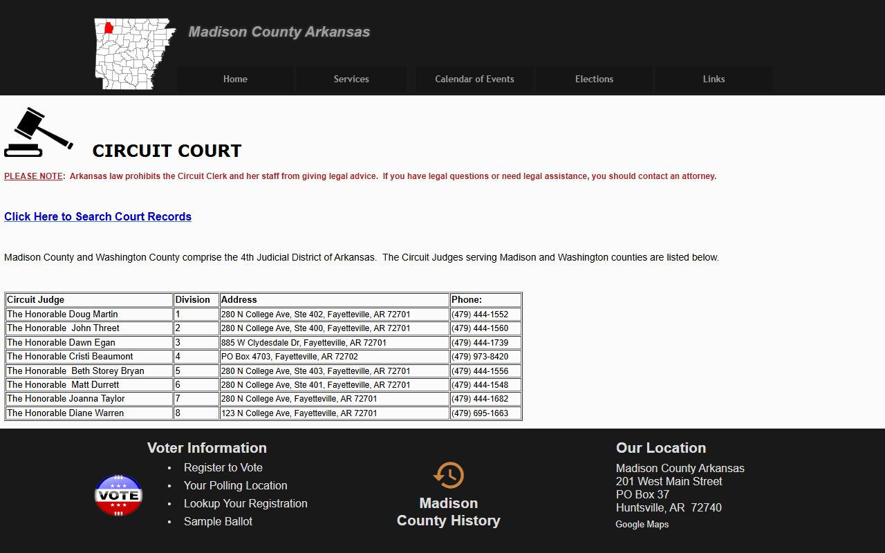 Madison County bankruptcy circuit court information