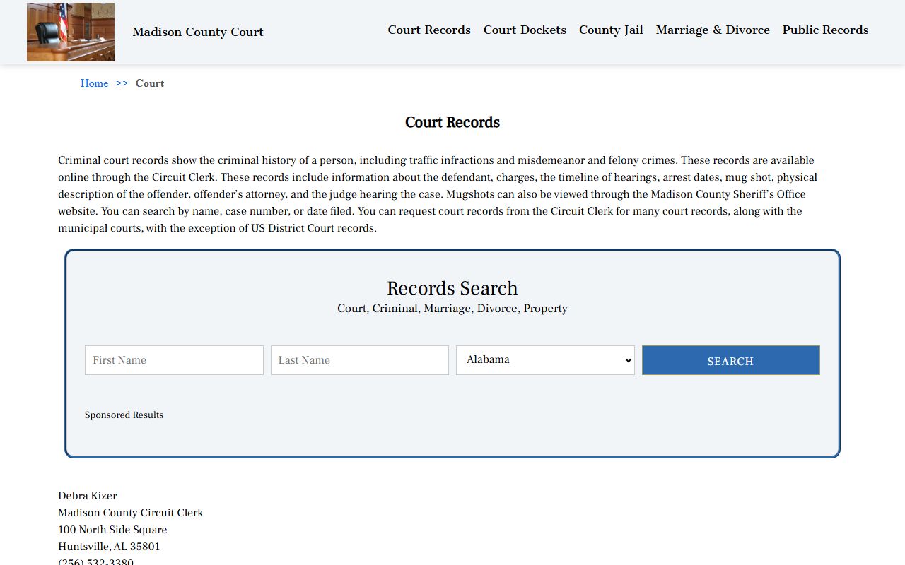 Madison County court records search portal