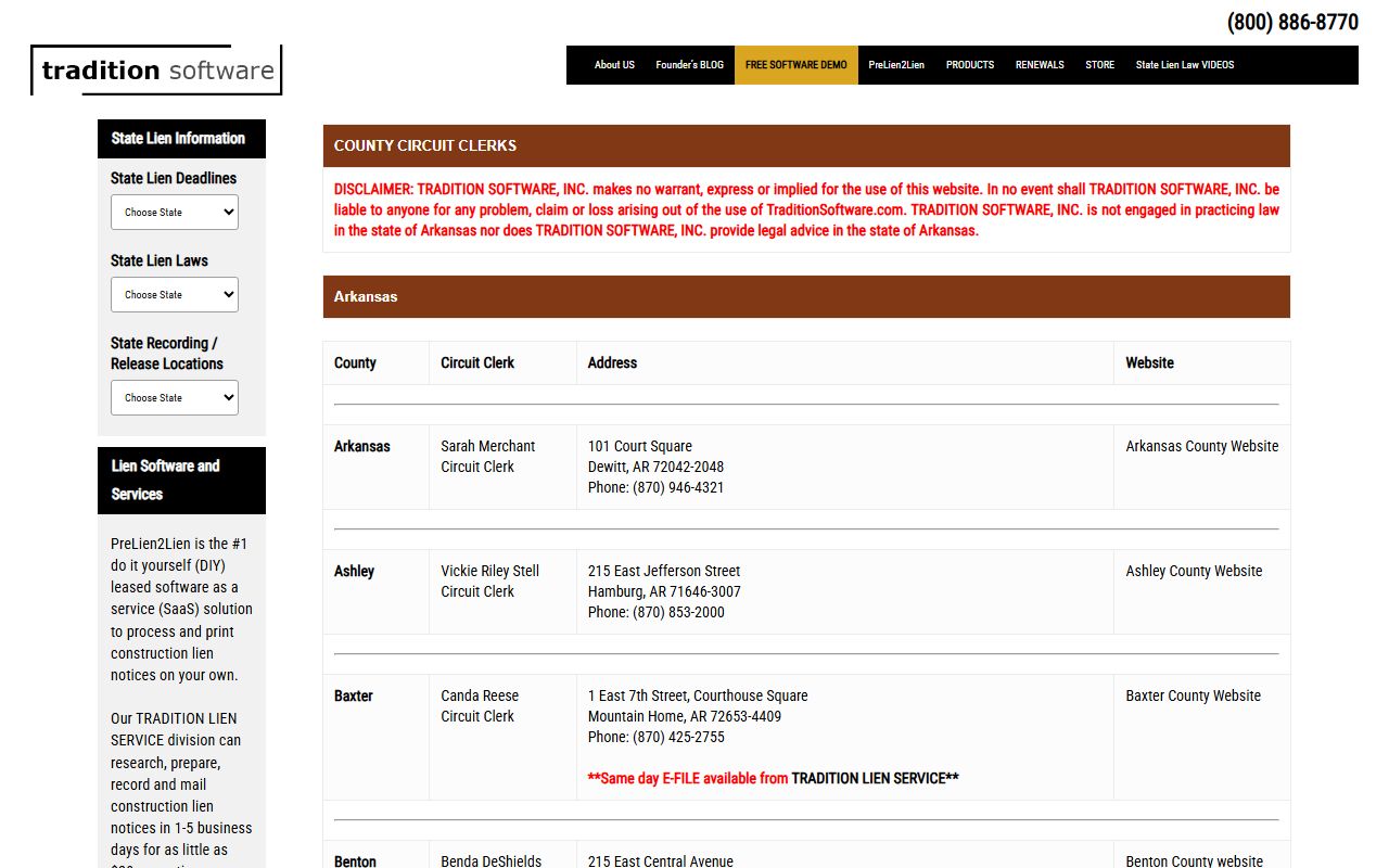 Phillips County bankruptcy records AR circuit clerks directory