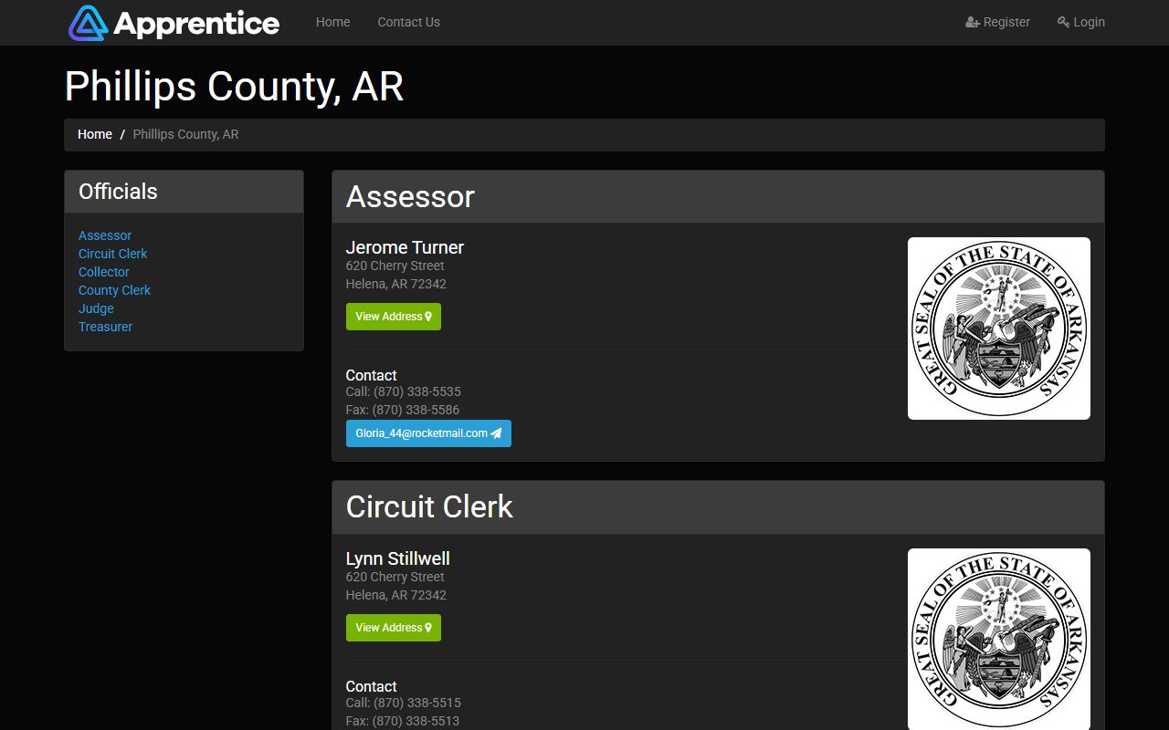 Phillips County bankruptcy records county service portal