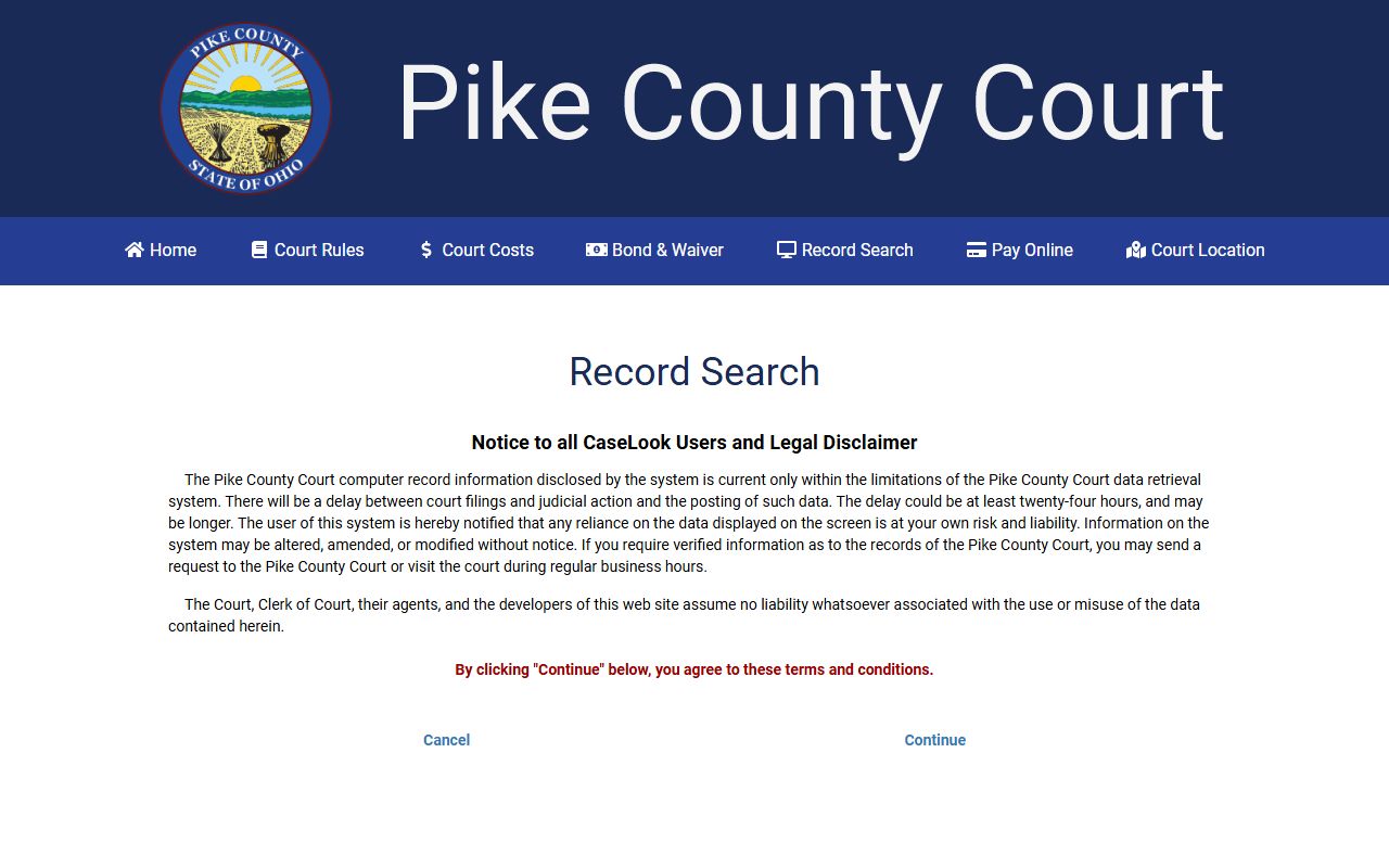 Pike County bankruptcy records court record search portal