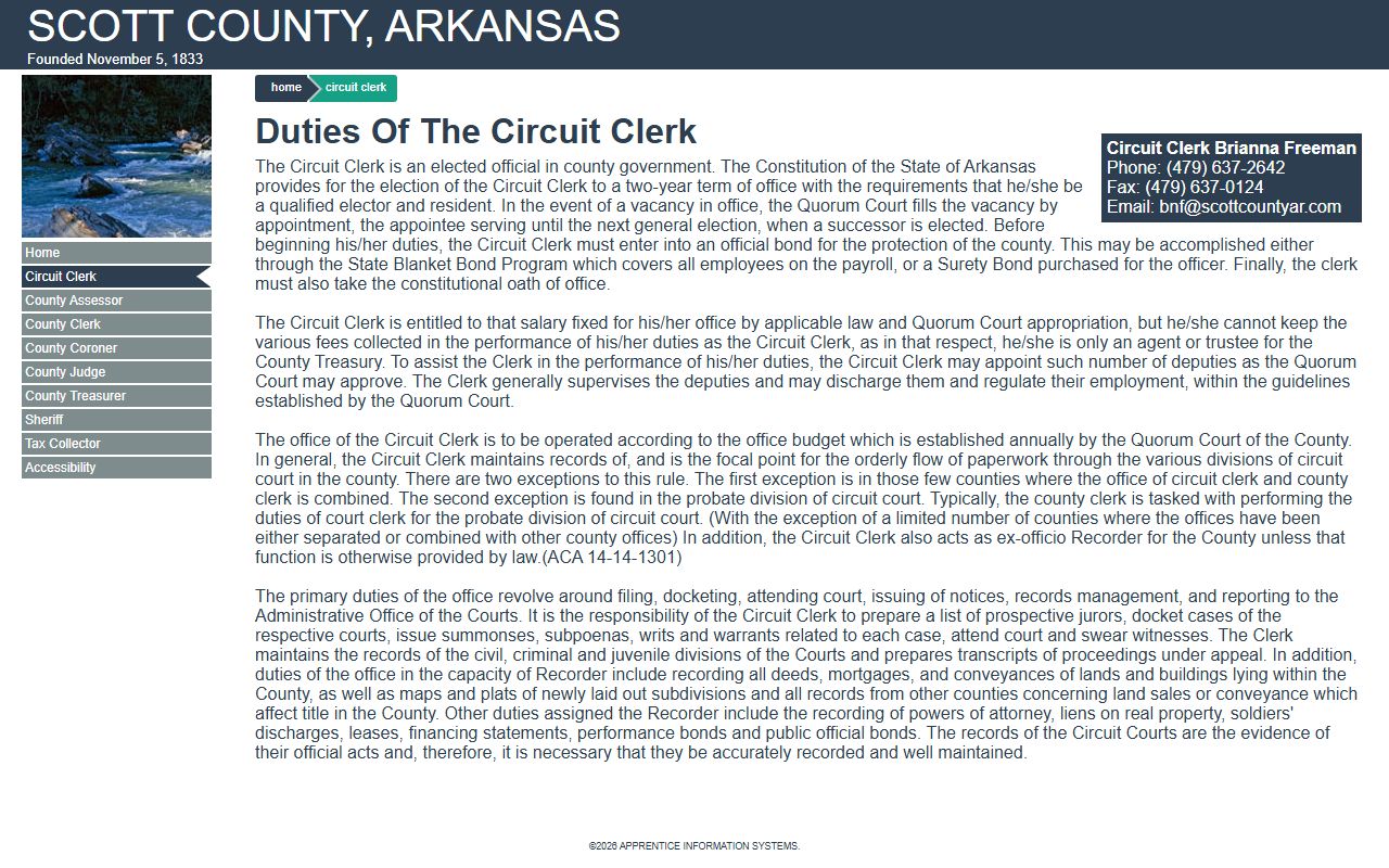 Scott County circuit clerk bankruptcy records page