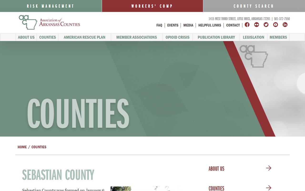 Sebastian County bankruptcy records Association of Arkansas Counties profile