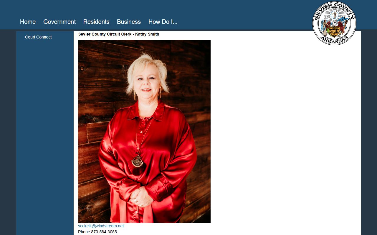 Sevier County circuit clerk bankruptcy records department page